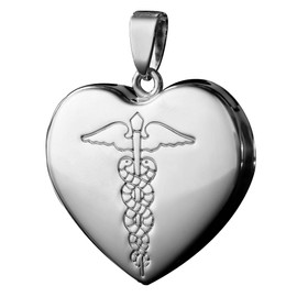 Infomedic Stainless Steel Pendant - Heart (inc. Chain)