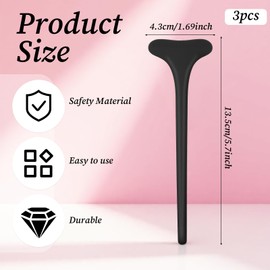 BOHUIZ 3 Pcs Mascara Shield, Silicone Mascara Guard for Eyelashes Reusable Eyeliner Stencils Eyeliner Tool Eyeshadow Applicator Guide Tool for Beginners, Mascaras Protector Tool for Women