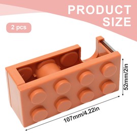 WUSJCOF Pack of 2 Tape Dispensers, Broller for Kids, Small Tape Dispenser, Film Dispenser for Kids
