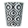 Unique Party 42776 - 12oz Black Moroccan Ikat Paper Cups,