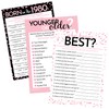 DISTINCTIVS Pink and Black 40th Birthday Game Bundle - Set