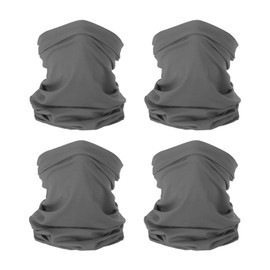 PATIKIL Neck Gaiter, 4 Pack Breathable Cooling Face Cover Scarf for Men and Women Sun Protection Outdoor Face Neck Cover for Cycling Running, Dark Gray