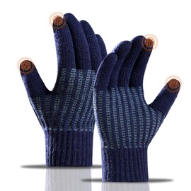Winter Touchscreen Gloves for Mens - Warm Windproof Fleece Lining Durable Soft for Outdoor Running Skiing Cycling