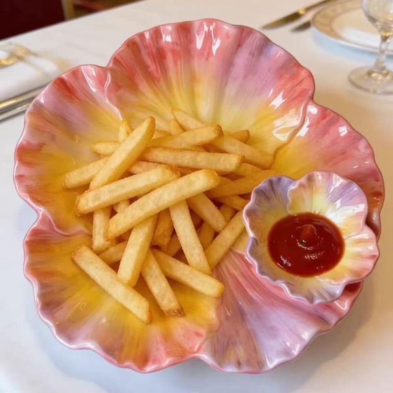 Minigift 11 Inch Ceramic Chip & Dip Serving Tray |