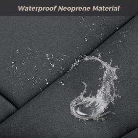 GIANT PANDA Neoprene Rear Seat Covers for Toyota Tacoma (2016-2023) - UV & Water Resistant Tacoma Seat Covers, Foam Padded for Bcak Seats, Truck Seat Covers (Black + Grey/Gray)