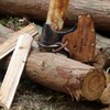 TOURBON Leaher Axe Head Sheath Protect Cover with Leather Adjustable