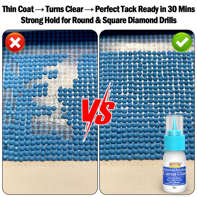 Diamond Painting Glue, Clear Tacky Adhesive Refill, Quick Dry Repair