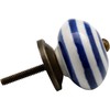 Nicola Spring Ceramic Cupboard Drawer Handle Knobs - Stripe Design