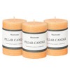 3x4 Inch Fall Yellow Pillar Candles Set of 3 -