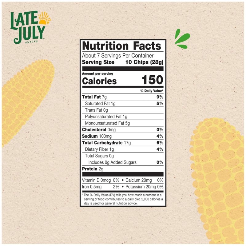Late July Snacks Organic White Corn Tortilla Chip Dippers, 7.4