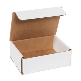 BOX USA Small Shipping Boxes 6"L x 5"W x 2"H, 50-Pack - White Box Crush-Proof Mailers for Packaging, Storage, Gifts or Bulk Business Orders