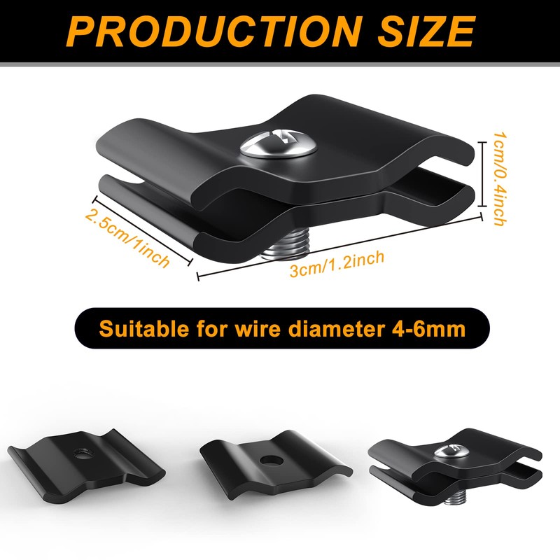 Tcevily 50 Pcs Gridwall Joining Clips Black Wire Grid Panel