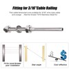 20 Pack Cable Railing Swage Threaded Stud Tension End Fitting