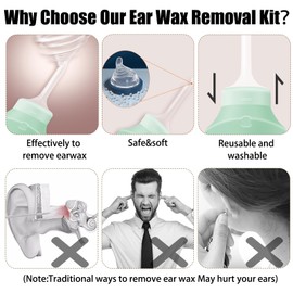 Ear Wax Suction Remover Green Electric Ear Suction Wax Remover,Smart Earwax Remover Tool with Replaceable Tip,Suitable for Adults and Children