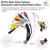 Aftermarket Radio Backup Camera RCA Harness Adapter, 16-Pin Car Stereo
