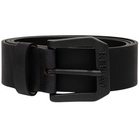 Replay Men's Leather Belt, Black 098