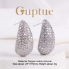 Guptue gold plated cubic zircon earrings eardrop ball stud fashion