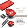GOLIBER 10 Piece Japanese Style Dinnerware Set - Includes 2