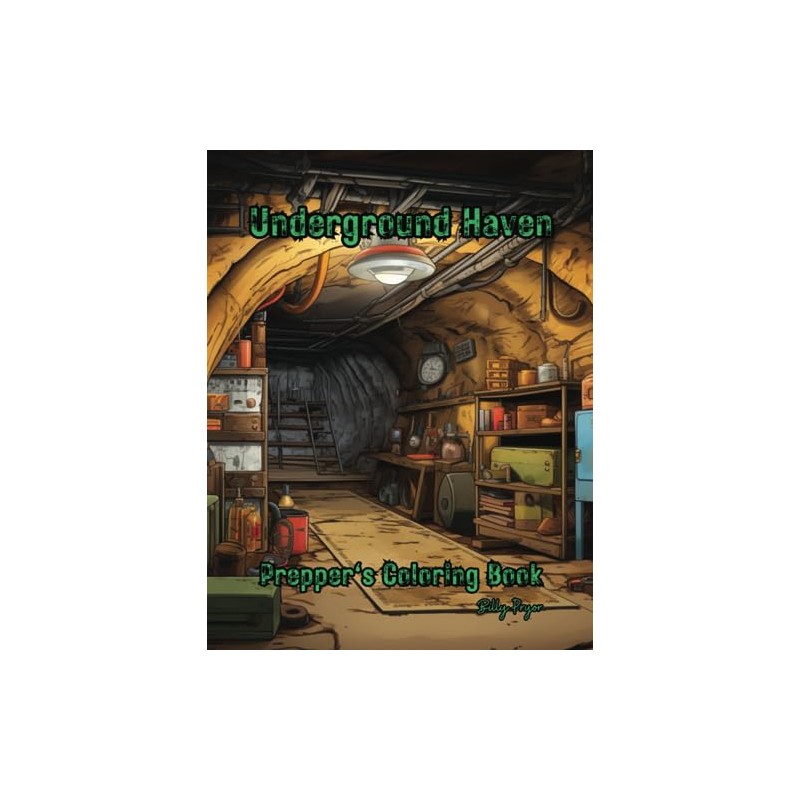 Underground Haven: Prepper's Coloring Book