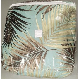 LAUREN COLE Tropical Palm Tree Leaf/Leaves Ocean Beach Coastal Bedding Comforter Set Bed in a Bag (Full Size)