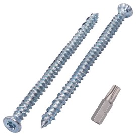 SKIR'CO (Pack of 8) Concrete Screws Galvanised 7.5 x 112mm Countersunk Masonry Screws Frame Fixing Screw