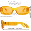 Mriendao Yellow Sunglasses for Women Men Retro Rectangle Sun Glasses