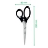Leitz Stainless Steel Scissors 185 mm, Stainless Steel 185 mm