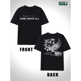US Stock Men's Cotton T Shirt Festival Gift Solid Color Basic Easy MatchColor: Black, Size: L