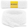 WEGOODZF Flat Lace Fancy Shoelaces: 3CM Wide White Lace Shoe