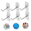 TEHAUX Storage Hole Hooks Square Storage Hook Display Hooks Pegboard