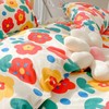 Home Bed Set 4pcs Thickened Brushed Simple Style Breathable Skin