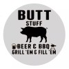 Handmade BBQ - Butt Stuff - 4" Car Vinyl Decal/Sticker