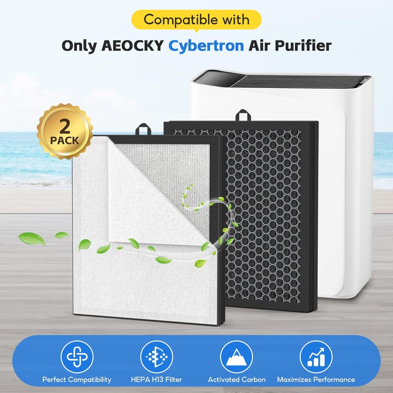 2-Pack Cybertron Filter Compatible with AEOCKY Cybertron Air Purifier