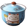 Ceramics Japanese Maneki Neko Lucky Cat Sugar Salt Pepper Storage