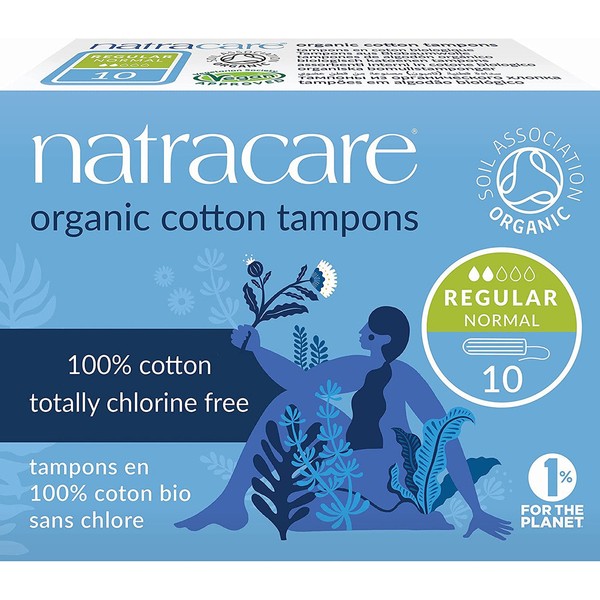 Natracare Organic Cotton Tampons Regular, 10 Count