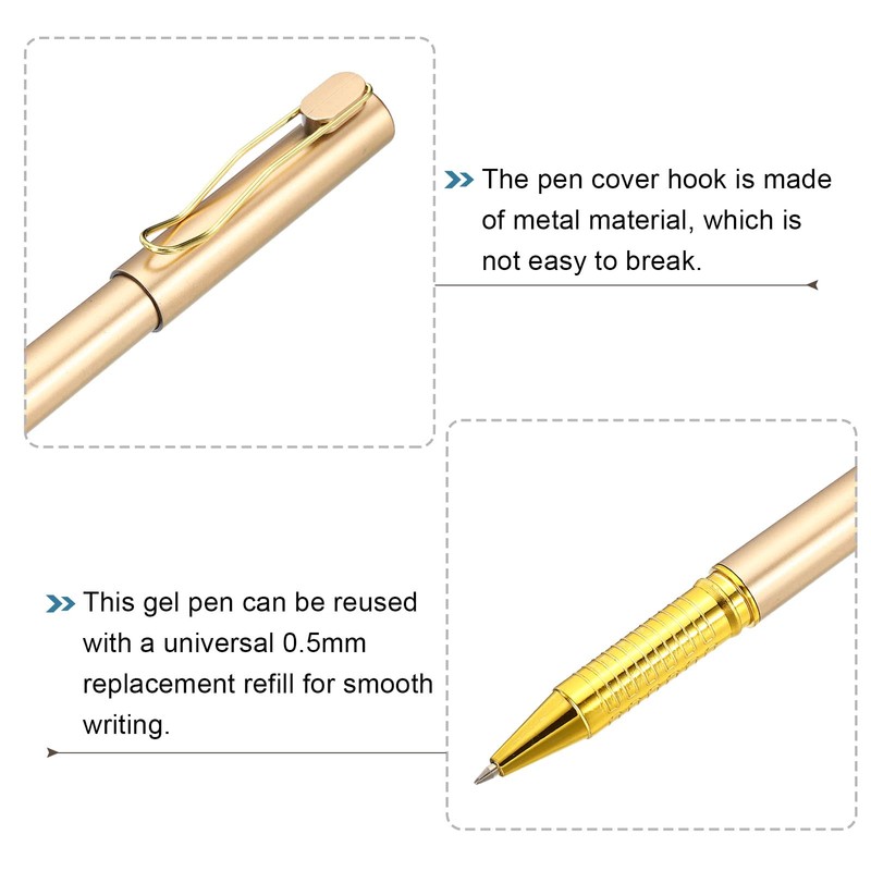 PATIKIL Black Ink Gel Pens, 12 Pack Roller Ball Pens