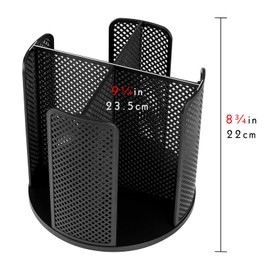 ReignSword Rotated Disposable Cup and Lid Organizer, Detachable Coffee Cup Dispenser, Paper Water Cup Holder for Cafe Home Kitchen Living Room (Black)