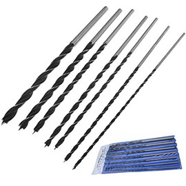 7pcs 300mm Extra Long Brad Point High-carbon Steel Wood Drill Bit Kit Set Tool