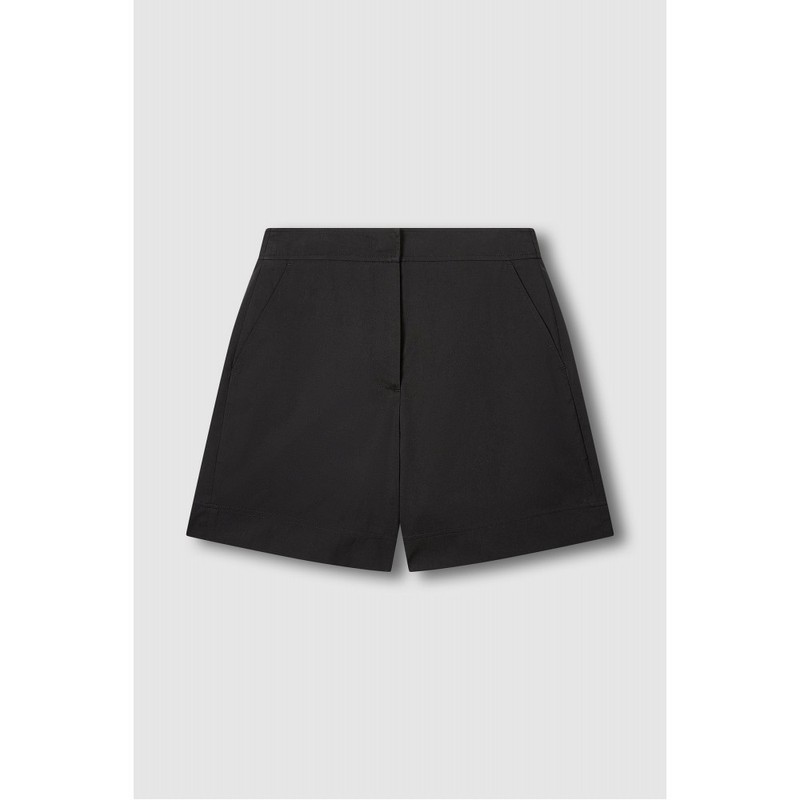 JAJU [JAJU] Women's Cotton Half Pants_Black