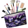 Livel lhood Purple Floral Butterfly Makeup Bag Cute Small Organizer