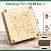Aboofx Flower Press Kit, Craft Kits 11"x11" 10 Layers Wooden