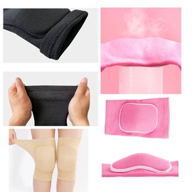 YYaaloa Knee Pads Sponge Knee Brace Breathable Flexible Elastic Knee Support for Volleyball, Dancing, Football, Yoga, Basketball, and Skating (Medium, Pink 1Pair)