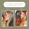 Color de pelo de henna rojo natural, paquete de 2