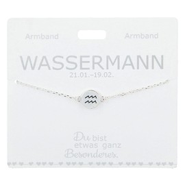 Silver plated bracelet with star sign Aquarius