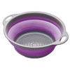 KitchenCraft Colourworks 2.8 L Collapsible Colander, 24 cm - Purple