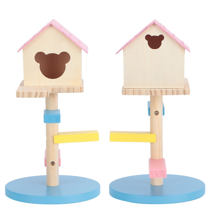 Hamster Loft Toy Wooden Durable Odorless Hamster House Climbing Ladders