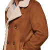 Dockers Men's Faux Shearling Midlength Overcoat, Cognac, Large