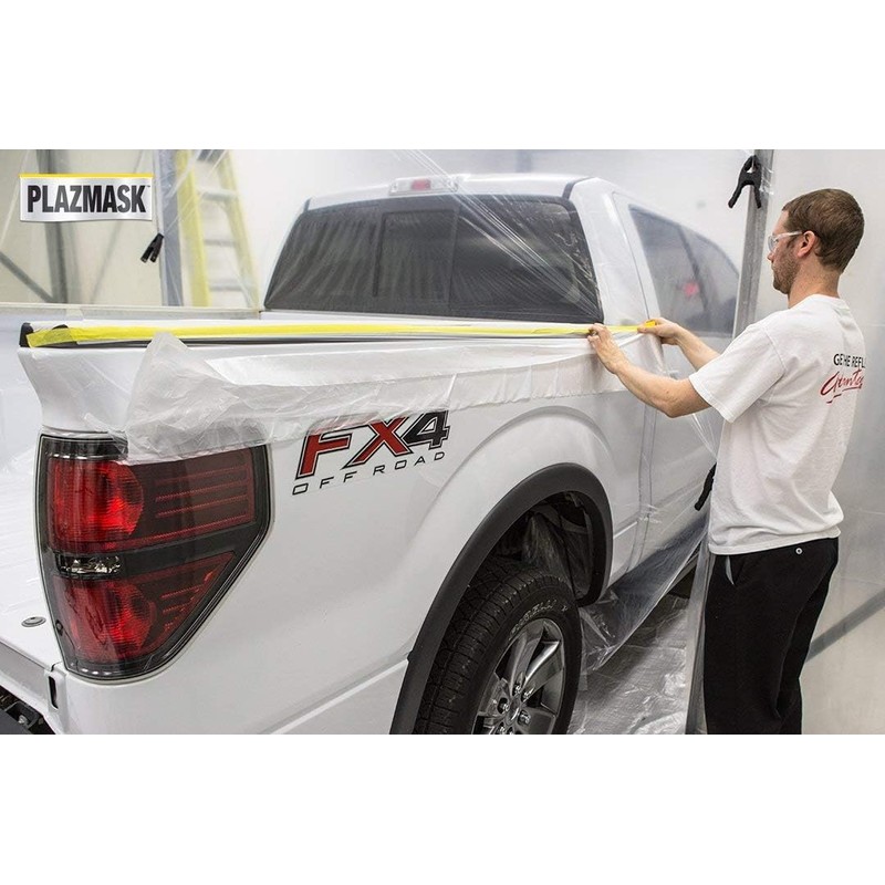 PlazMask Pre-Taped Masking Film, 9-Feet X 65-Feet