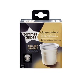 Tommee Tippee Closer to Nature Milk Storage Pots x4