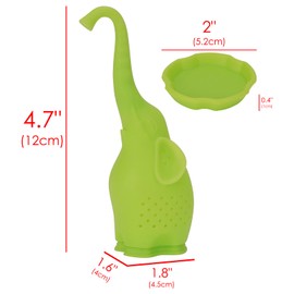 CAIRIAC Tea Infusers, Loose Leaf Tea Strainers, Elephant Tea Filters, Silicone Reusable Elephant Tea Balls Filters, Tea Steeper Gift for Tea Lover Elephant Lovers